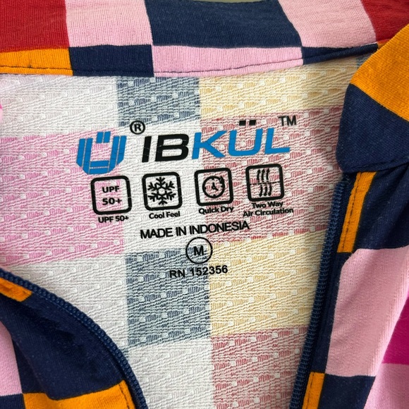 IBKUL Annalise Drawing Sleeveless UPF50+ Golf Dress Pink Blue Checker Medium - Picture 2 of 13